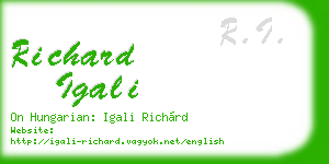 richard igali business card