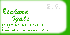 richard igali business card